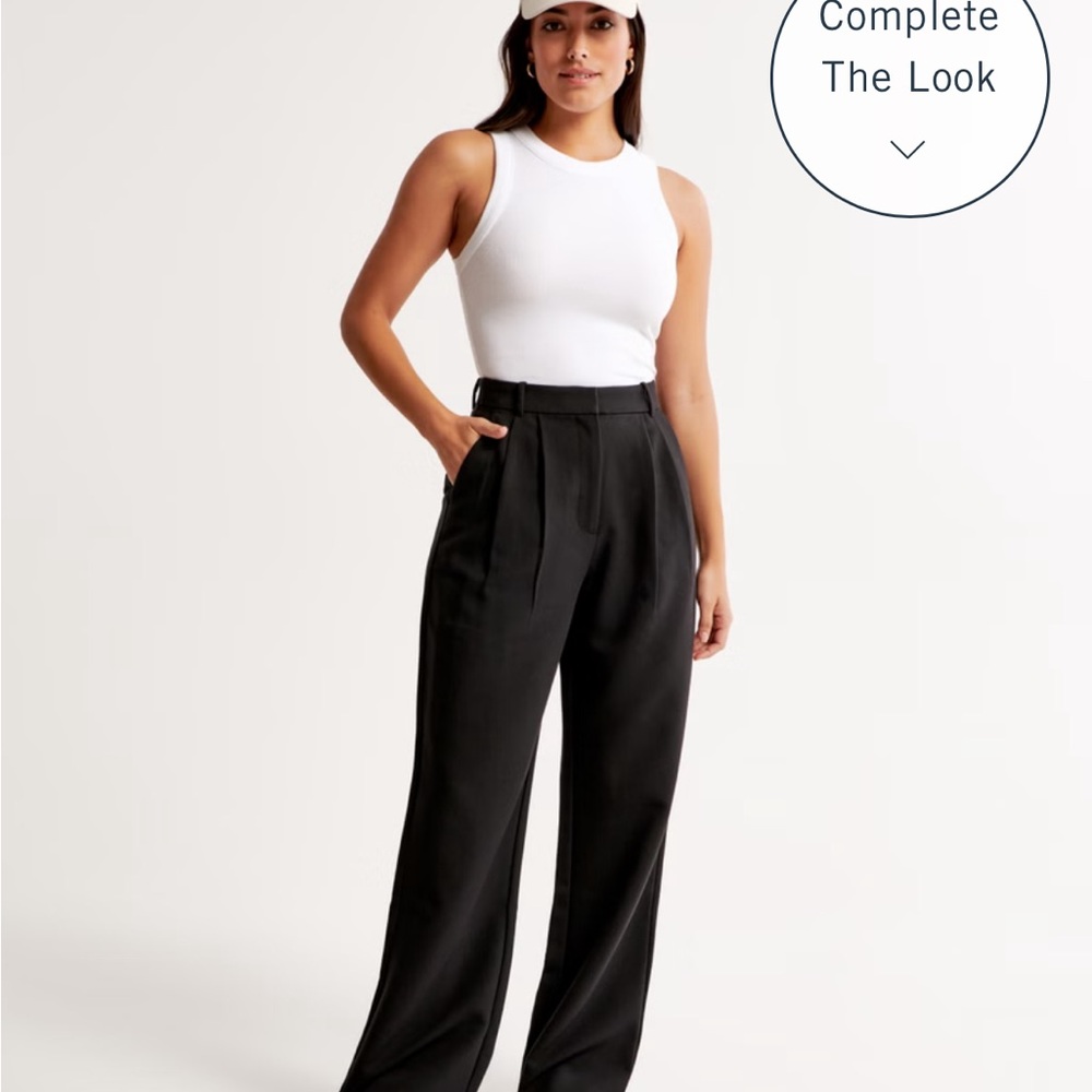 Abercrombie Curve Love Sloane Tailored Pant - Black